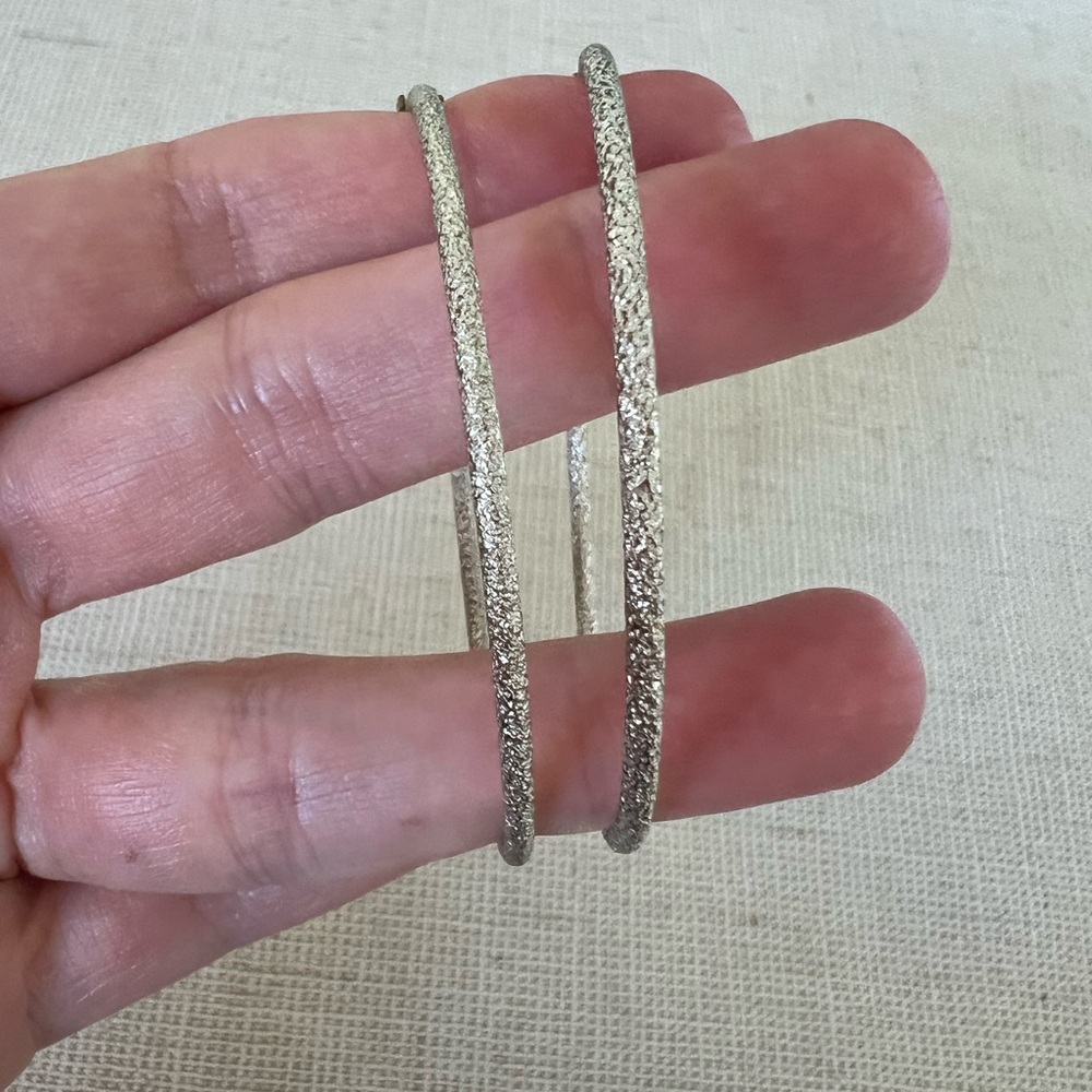 Sparkly hoop earrings